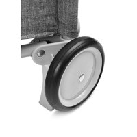 Patut pliabil pentru copii cu doua nivele,roti,fereastra cu fermoar,saltea pliabila si geanta transport incluse Caretero Basic Plus Graphite - 4