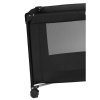 Patut pliabil pentru copii Lionelo Amelie Negru cu intrare laterala, salteluta, roti, geanta transport 100.5x70.5 cm - 5