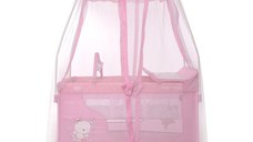 Patut pliabil stil baldachin Magic Sleep cu accesorii Mellow Rose Ballerina Bear