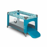 Patut pliant cu un nivel Stefi cu intrare laterala cu fermoar 2 roti 120x60 cm turquoise Lionelo - 1
