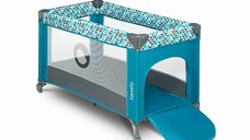 Patut pliant cu un nivel Stefi cu intrare laterala cu fermoar 2 roti 120x60 cm turquoise Lionelo