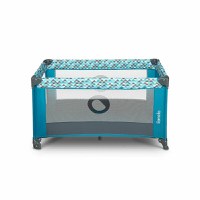 Patut pliant cu un nivel Stefi cu intrare laterala cu fermoar 2 roti 120x60 cm turquoise Lionelo - 3