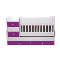 Patut transformabil Vessanti Touring Alb cu Violet - 4