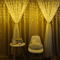 Perdea de lumini, 200 led-uri, tip sloi de gheata, alb cald cu lumina statica, lungime 5 m - 4