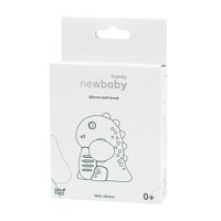 Perie de baie New Baby din silicon Dinosaur beige - 3