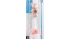 Perie de curatat biberoane, tetine si cani Bear Blush Pink