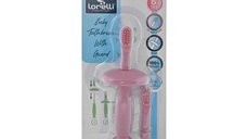 Periuta de dinti din silicon pentru bebelusi 6 luni+ Blush Pink