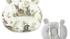 Perna bebelusi MimiNu Ursulet Multifunctionala cu doua fete Design Minky Calm Forest Natural