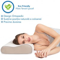 Perna de dormit ergonomica hipoalergenica Suporto Tencel Lyocell - 9