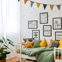 Perna decorativa 40 x 40 cm, Frunza de artar, Little Amy, Verde - 1