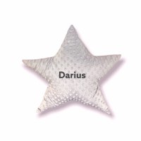 Perna decorativa personalizata Steluta din plus minky gri - 1