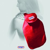 Perna pentru apa calda sau rece cu husa anatomica cu banda de fixare pe corp culoare rosie 2L - 1