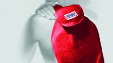 Perna pentru apa calda sau rece cu husa anatomica cu banda de fixare pe corp culoare rosie 2L