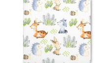 Pernuta inaltator pentru scaun copii Sensillo Walk in Forest 32x32x8 cm cu husa detasabila din bumbac,prevazuta cu fermoar,curele reglabile de fixare