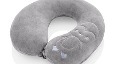 Pernuta suport pentru gat BabyJem Head and Neck Pinguin Grey
