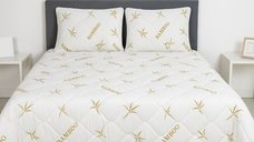 Pilota matlasata Somnart Bambus Confort din microfibra, primavara toamna 200 x 220 cm, 350 g