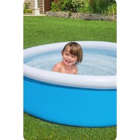 Piscina gonflabila Bestway Fast Set Pool Albastru, Dimensiune 152x38 cm, Material PVC rezistent, Capacitate 477 litri, Patch reparatie inclus - 1