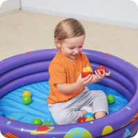 Piscina gonflabila pentru copii Bestway 102 x 25 cm cu 50 bile si 4 jucarii gonflabile incluse Mov - 7