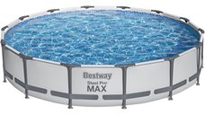 Piscina rotunda Steel Pro Max Bestway diametru 427 cm cu pompa si filtru incluse