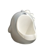 Pisoar pentru baieti Little Mom Grey Dino, cu vas colector detasabil, design ergonomic si suspendabil, dimensiune 30 x 26 cm - 1