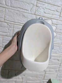 Pisoar pentru baieti Little Mom Grey Dino, cu vas colector detasabil, design ergonomic si suspendabil, dimensiune 30 x 26 cm - 2