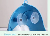Pisoar pentru baieti Little Mom, sigur si rezistent, cu montare versatila prin ventuze de perete, sau agatare, dimensiune 26 x 37cm, Cute Penguin Black - 3