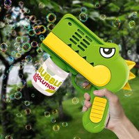 Pistol pentru baloane de sapun cu lumini Green Dino - 2