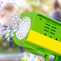 Pistol pentru baloane de sapun cu lumini Green Dino - 4