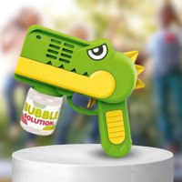 Pistol pentru baloane de sapun cu lumini Green Dino - 5