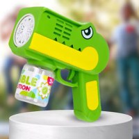 Pistol pentru baloane de sapun cu lumini Green Dino - 6