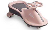 PlasmaCar copii fara pedale Toyz Fiesta BeigePurple Ride-On gravitationala cu muzica si roti din cauciuc luminoase, scaun ergonomic si spatios, greutate maxima admisa 100 kg