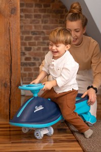 PlasmaCar copii fara pedale Toyz Fiesta Navy Ride-On gravitationala cu muzica si roti din cauciuc luminoase, scaun ergonomic si spatios, greutate maxima admisa 100 kg - 6