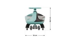 Plasmacar Tulano Focus 35 Mint pentru copii, cu roti luminoase din cauciuc si scaun ergonomic, greutate maxima admisa 100 kg