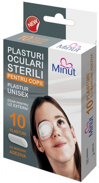 Plasturi oculari sterili Minut pentru copii-10buc - 1