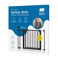 Poarta de siguranta pentru scari Sipo Black operare cu o mana 75-103 cm - 1