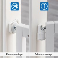 Poarta de siguranta Reer Basic White de perete, reglabila 63-106 cm - 7