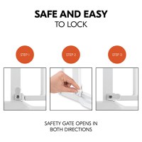 Poarta siguranta Hauck Clear Step Autoclose 2 White 75-80 cm cu extensie + 9 cm 84-89cm inchidere magnetica automata din ambele parti - 4