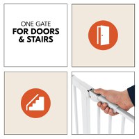 Poarta siguranta Hauck Clear Step Autoclose 2 White 75-80 cm cu extensie + 9 cm 84-89cm inchidere magnetica automata din ambele parti - 5
