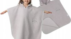Poncho de baie cu gluga 126x60cm BabyMam Gri