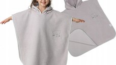 Poncho de baie cu gluga 126x60cm BabyMam Gri