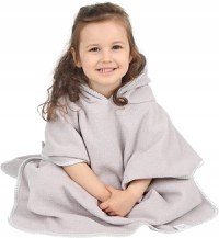 Poncho de baie cu gluga 126x60cm BabyMam Gri - 4