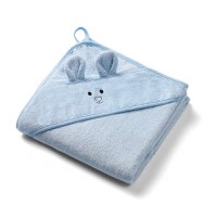 Prosop baie bambus cu gluga 100 x 100 cm Babyono albastru - 8