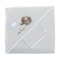 Prosop brodat cu manusa Fillikid Elefant grey - 3