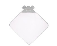Prosop cu gluga din bumbac 100 90x90cm KikkaBoo Joyful Mice - 1