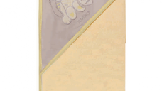 Prosop de baie cu gluga imprimeu velur 80 x 80 cm Womar Zaffiro AN-OW-01