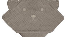 Prosop de baie Lionelo cu gluga din muselina 100 bumbac 80x80 cm bej inchis