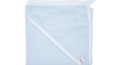 Prosop din muselina 100x100 cm Twins Albastru