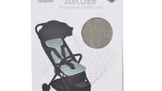 Protectie antitranspiratie Cangaroo AirLuxe Universal Grey pentru carucior, material 3D special, reduce transpiratia, potrivire universala