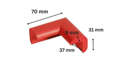 Protectie colturi Car Boy Safety 37x70x31x9mm Rosu