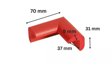 Protectie colturi Car Boy Safety 37x70x31x9mm Rosu